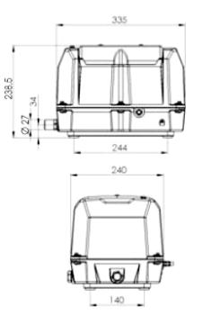 SECOH JDK S 400 Membranverdichter mit LED